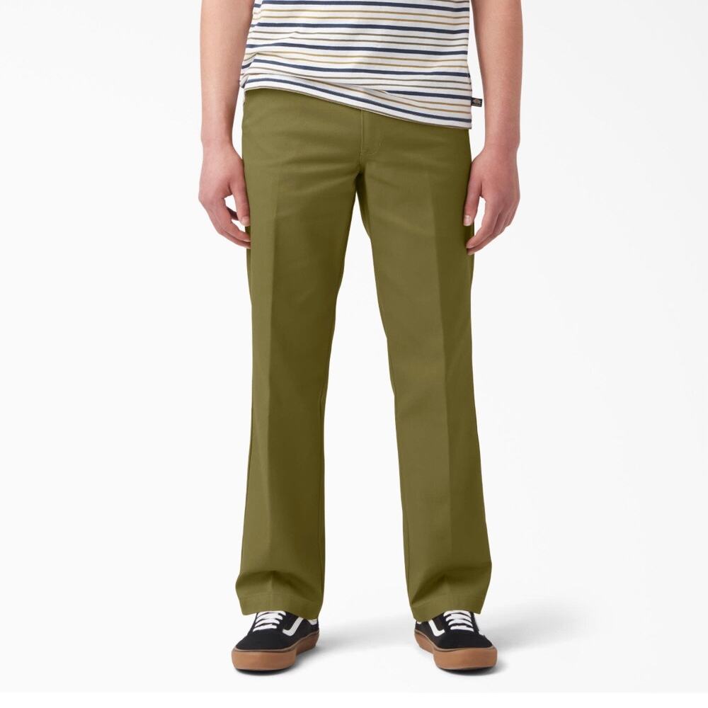 DICKIES SIZE 30X32 SKATEBOARDING REGULAR FIT TWILL PANTS GREEN MOSS